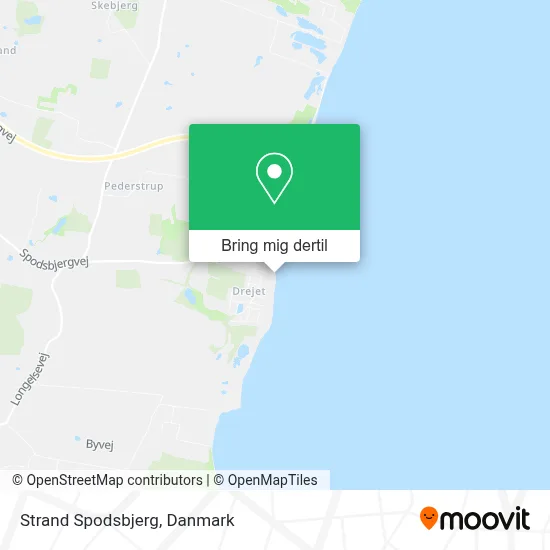 Strand Spodsbjerg kort