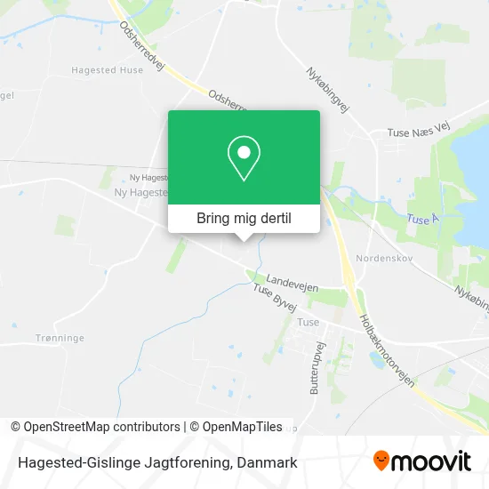 Hagested-Gislinge Jagtforening kort