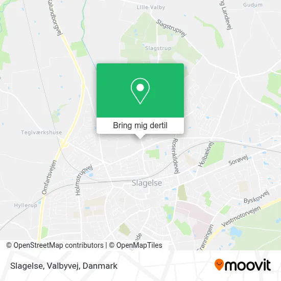 Slagelse, Valbyvej kort