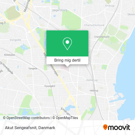 Akut Sengeafsnit kort