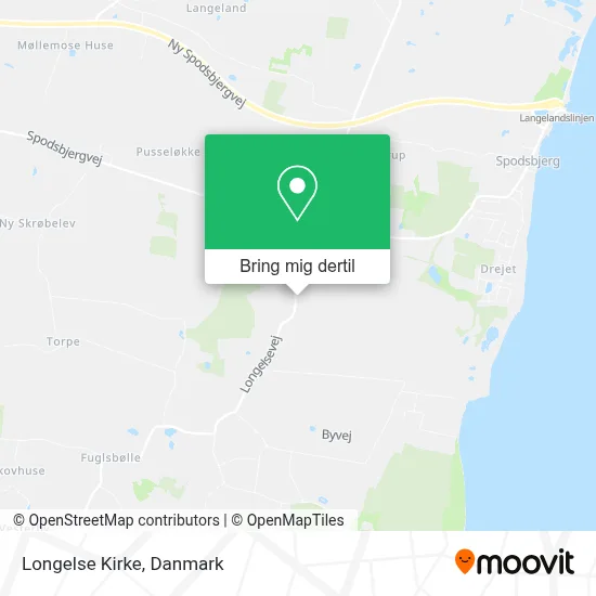 Longelse Kirke kort