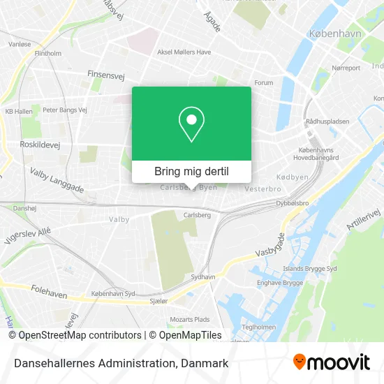 Dansehallernes Administration kort