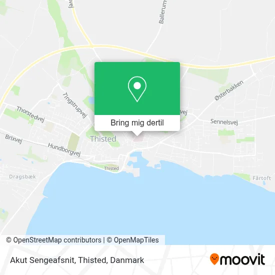 Akut Sengeafsnit, Thisted kort