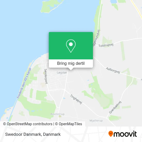 Swedoor Danmark kort