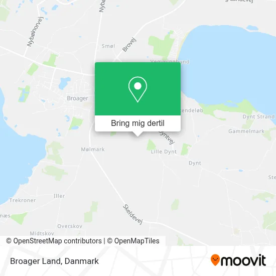 Broager Land kort