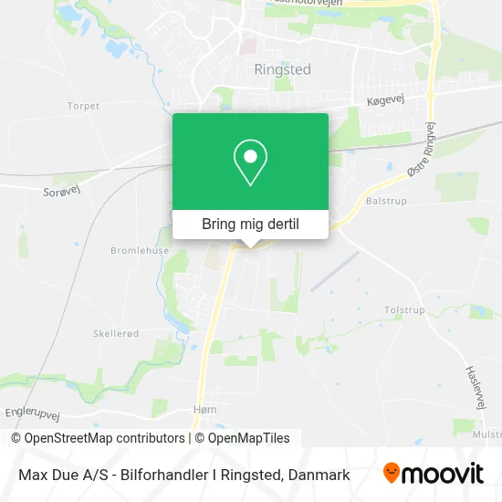 Max Due A / S - Bilforhandler I Ringsted kort