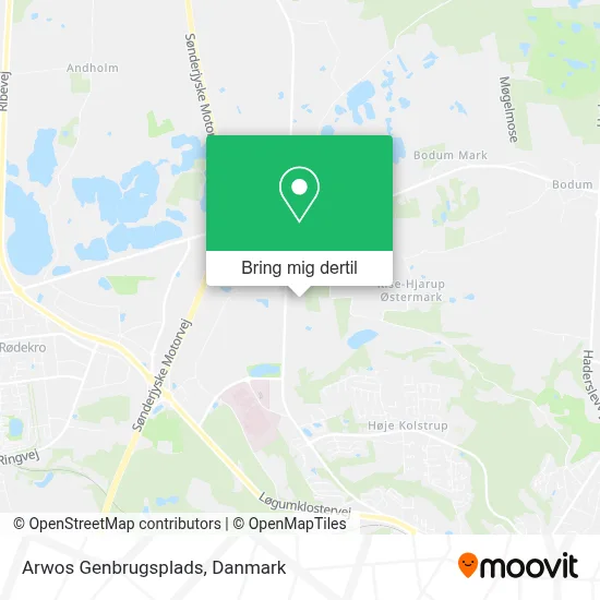 Arwos Genbrugsplads kort