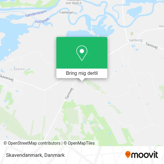 Skavendanmark kort