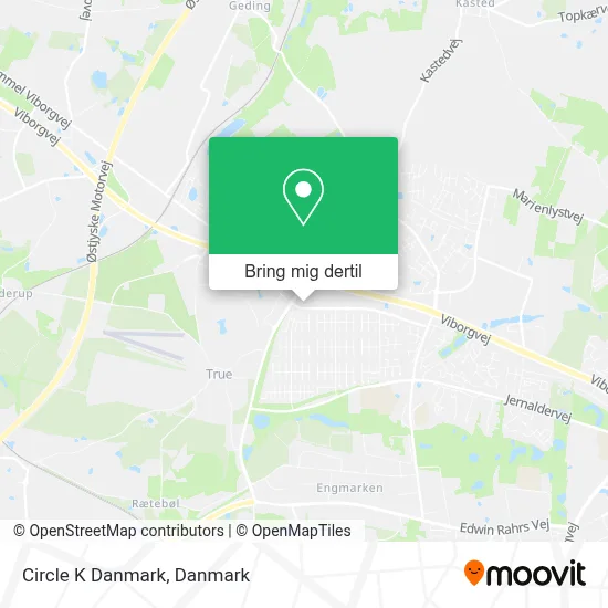 Circle K Danmark kort