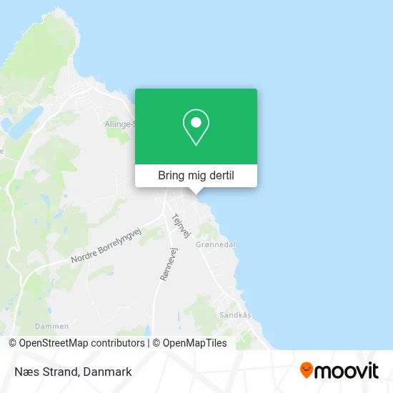 Næs Strand kort