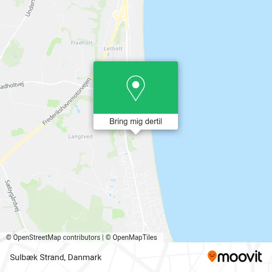 Sulbæk Strand kort