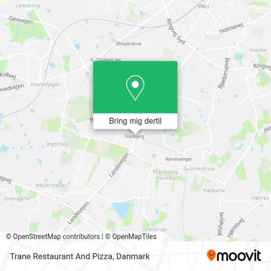 Trane Restaurant And Pizza kort