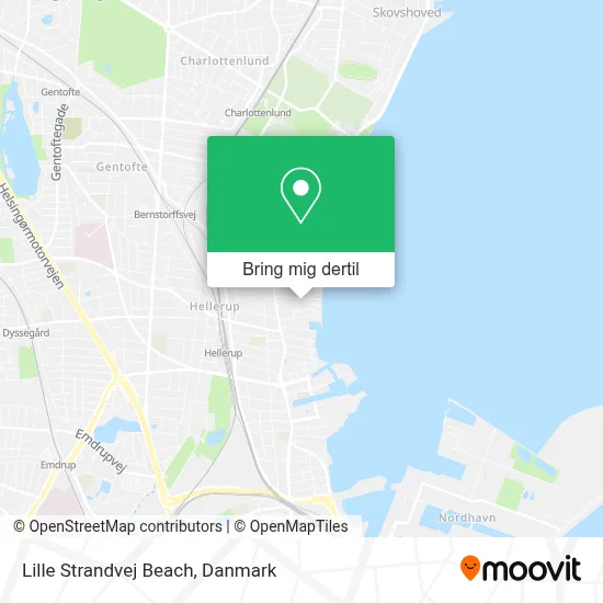 Lille Strandvej Beach kort