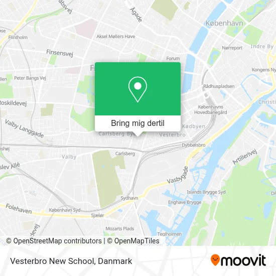 Vesterbro New School kort