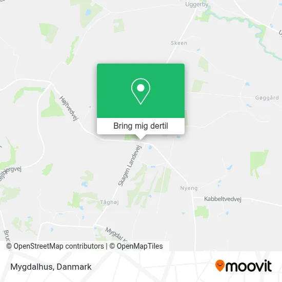 Mygdalhus kort