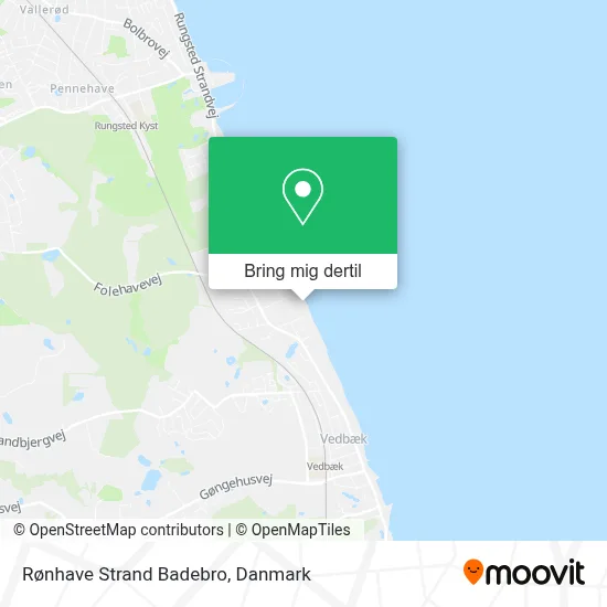 Rønhave Strand Badebro kort