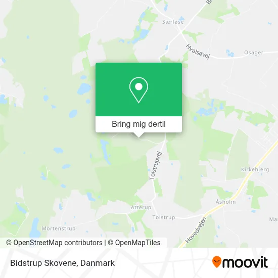 Bidstrup Skovene kort
