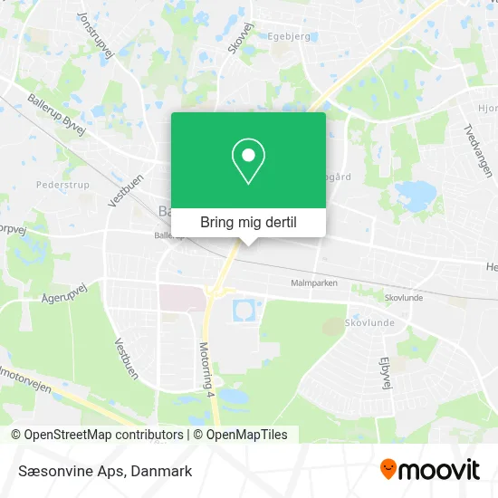 Sæsonvine Aps kort