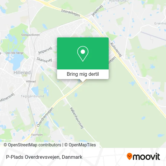 P-Plads Overdrevsvejen kort
