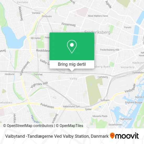 Valbytand -Tandlægerne Ved Valby Station kort