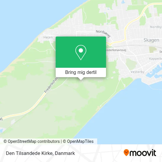 Den Tilsandede Kirke kort