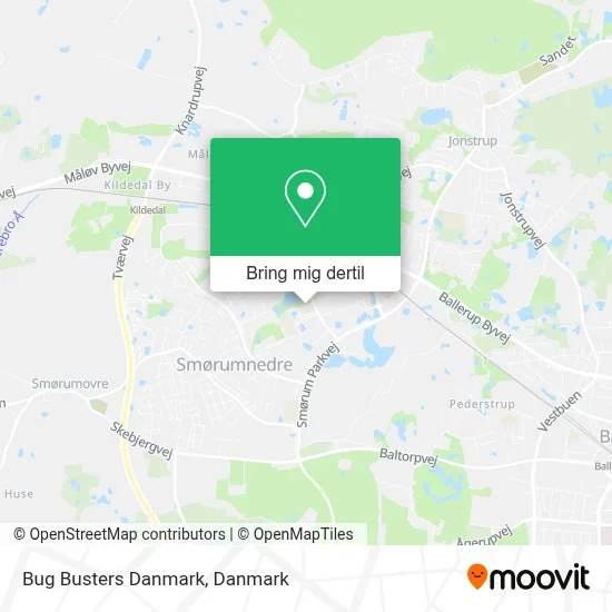 Bug Busters Danmark kort