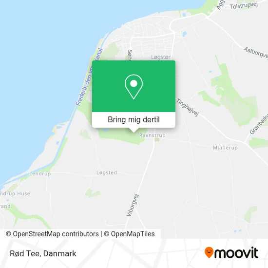 Rød Tee kort