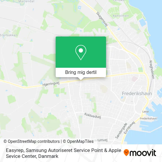 Easyrep, Samsung Autoriseret Service Point & Apple Sevice Center kort