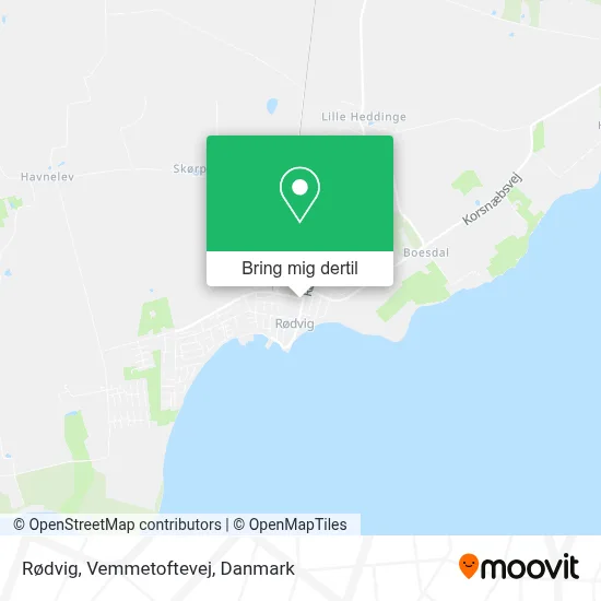 Rødvig, Vemmetoftevej kort