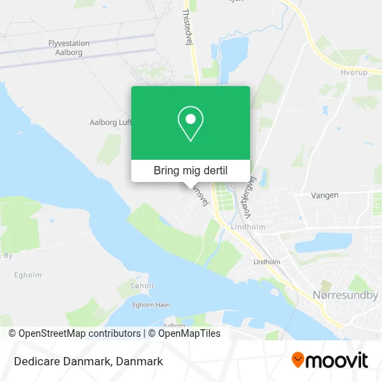 Dedicare Danmark kort