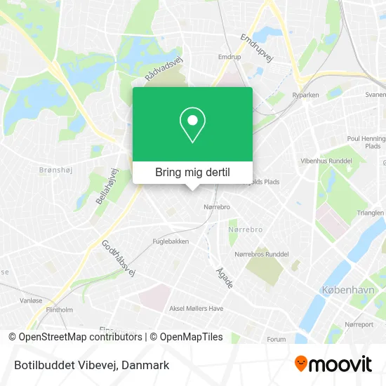 Botilbuddet Vibevej kort