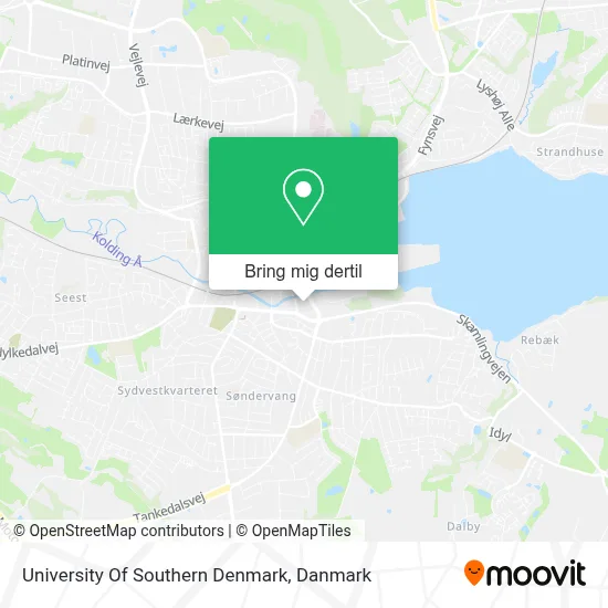 University Of Southern Denmark kort