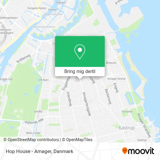 Hop House - Amager kort