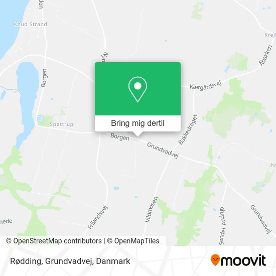 Rødding, Grundvadvej kort