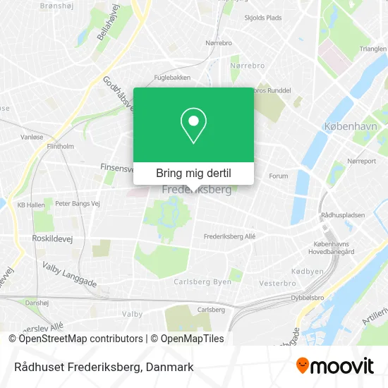 Rådhuset Frederiksberg kort