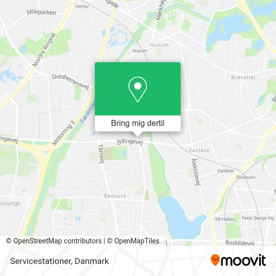 Servicestationer kort
