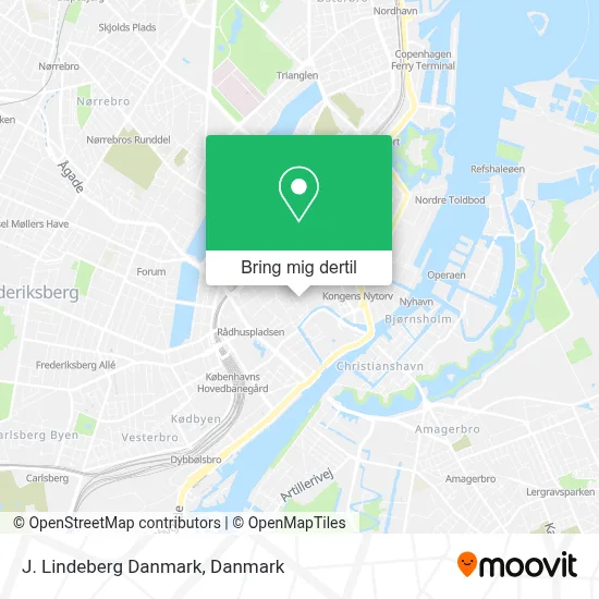 J. Lindeberg Danmark kort