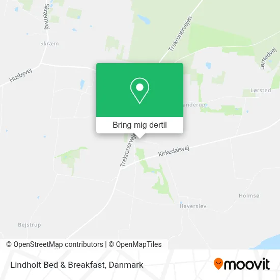Lindholt Bed & Breakfast kort