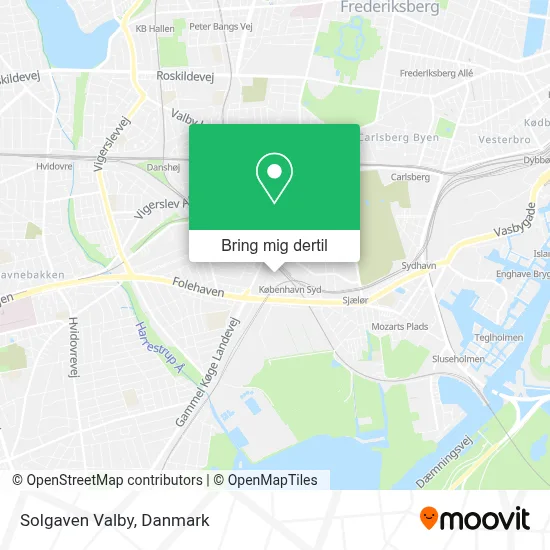 Solgaven Valby kort