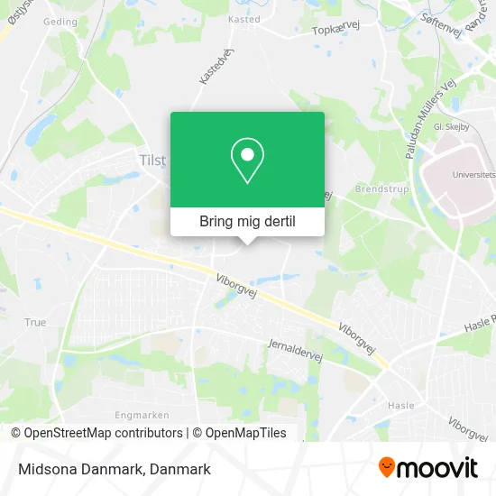 Midsona Danmark kort