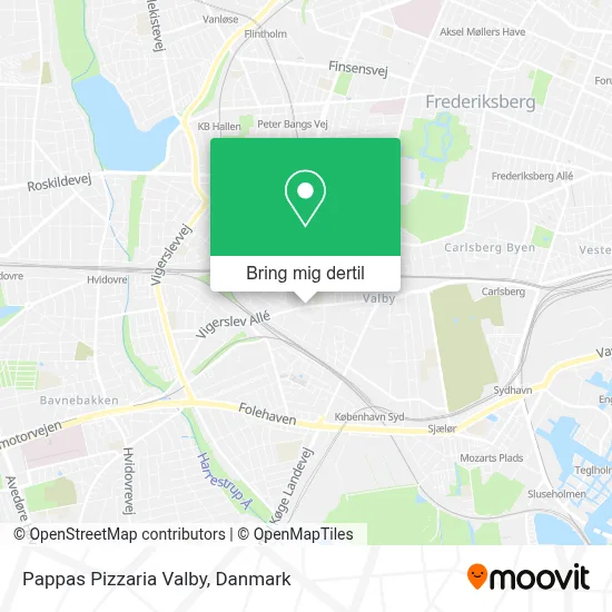 Pappas Pizzaria Valby kort