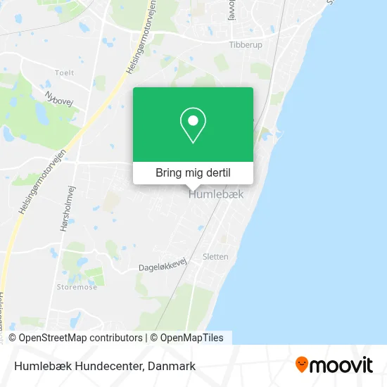 Humlebæk Hundecenter kort