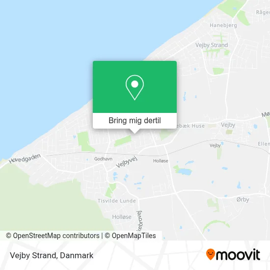 Vejby Strand kort