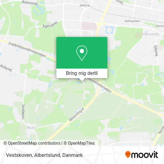 Vestskoven, Albertslund kort