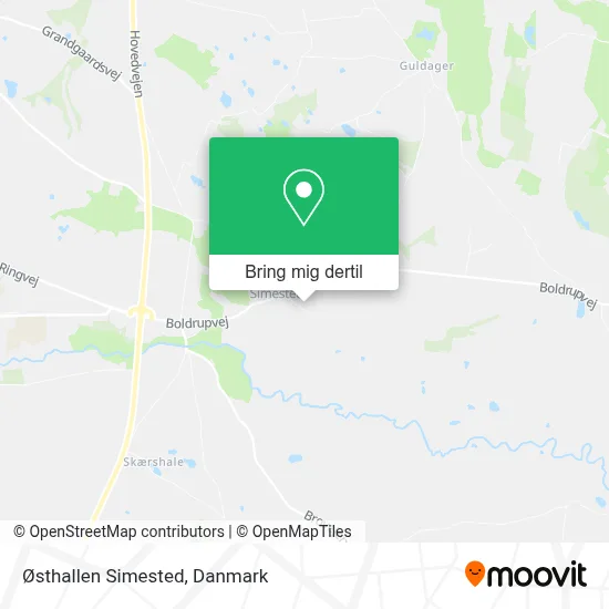 Østhallen Simested kort