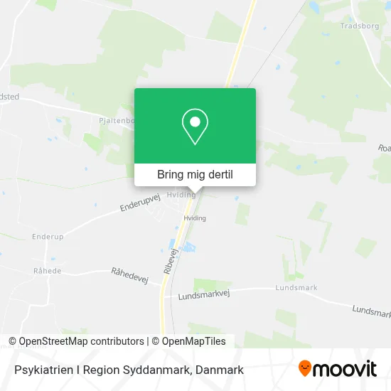 Psykiatrien I Region Syddanmark kort