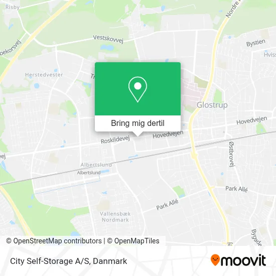 City Self-Storage A/S kort