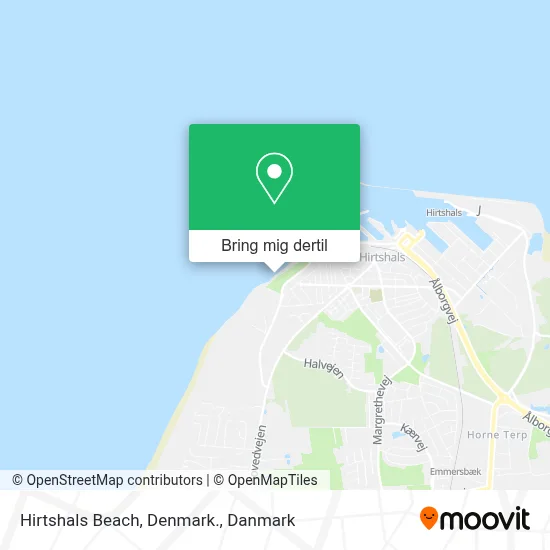 Hirtshals Beach, Denmark. kort