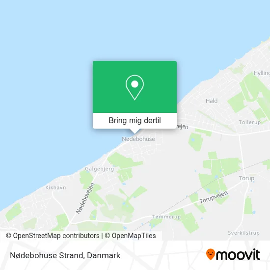 Nødebohuse Strand kort