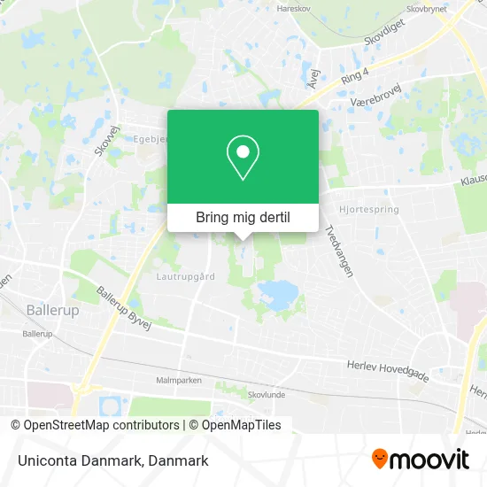 Uniconta Danmark kort